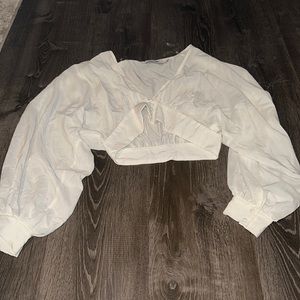 Long Sleeve Crop Top Shirt